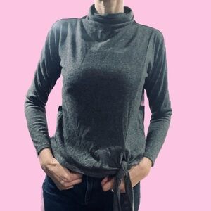 Vera Wang Long-Sleeve Gray Mock Turtleneck XS